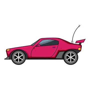 Pink remote control toy car illustration 스톡 일러스트