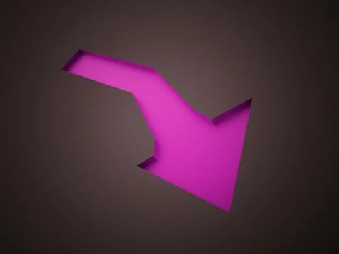 Pink rendered arrow bussines Stock Illustration