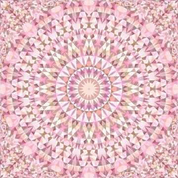 Pink repeating kaleidoscope pattern background Illustrazione stock