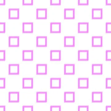 Pink repeating square frames on white background Stock Illustration