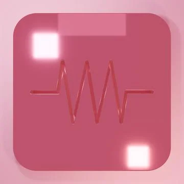 Pink Resistor in electronic circuit icon isolated on pink background. Minim.. Illustrazione stock