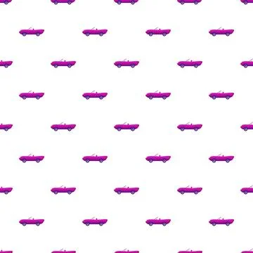 Pink retro car seamless pattern background Stock Illustration