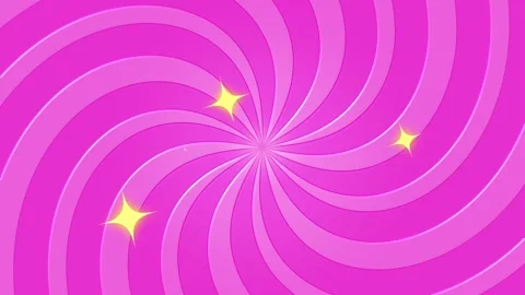 Pink Retro Rotating Background With Yellow Stars Stock Footage 245695860