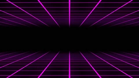 Pink Retro Sci-Fi Grid Stock Footage 141303497