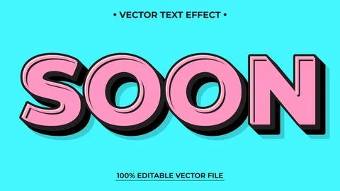 Pink retro vintage text effect, Editable text effect Stock Illustration