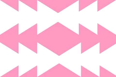Pink rhombus and triangle on the white background Illustrazione stock