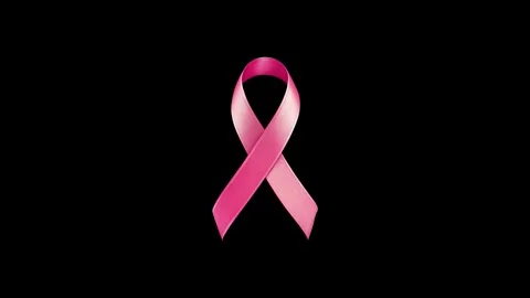Pink Ribbon Animation Loop Stock Footage 287960757