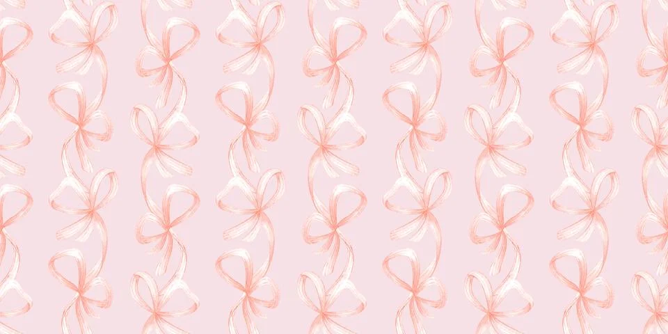 Pink a ribbon bow pattern Ilustración de archivo