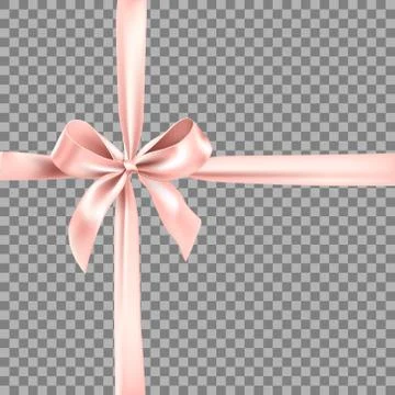 Pink ribbon element Stock Illustration