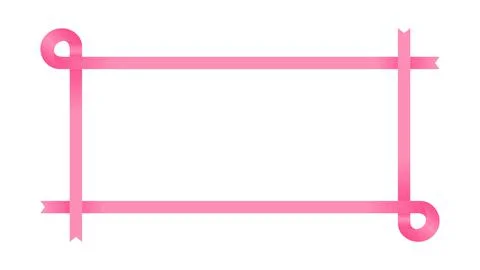 Pink ribbon frame vector file Stock Illustration