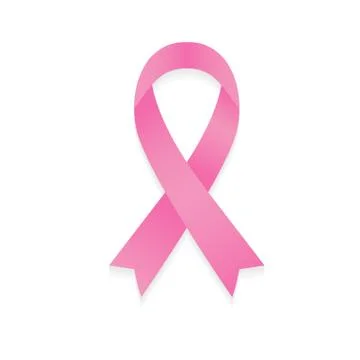 Pink Ribbon With Gradient Mesh Stock Illustration