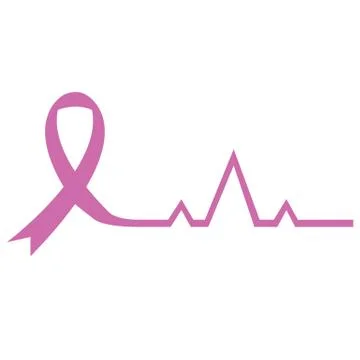 Pink Ribbon Pulse Stock Illustration
