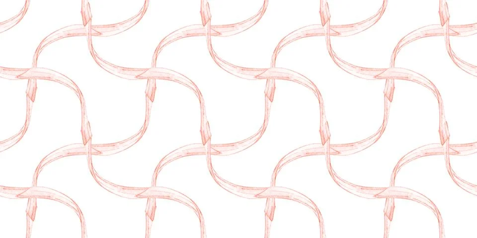 Pink ribbon seamless isolated pattern Stock Illustration