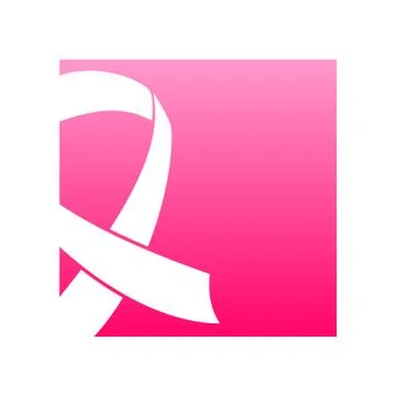 Pink Ribbon Square Background Illustrazione stock