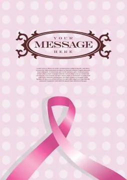 Pink ribbon vector layout Stock Illustration