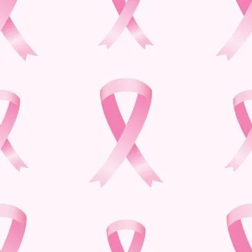 Pink ribbon wallpaper pattern Stock Illustration