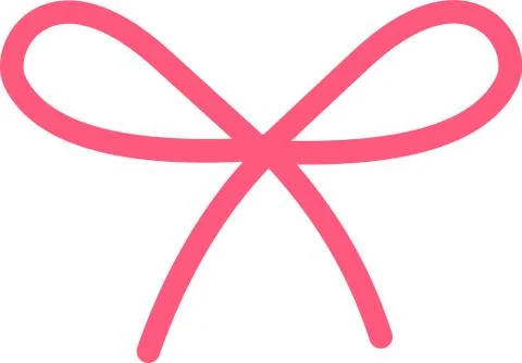 Pink ribbon on white background. Vector. Illustrazione stock