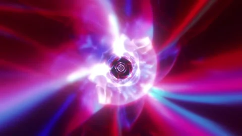 Pink Ring Tunnel VJ Loop Stock Footage 330005707