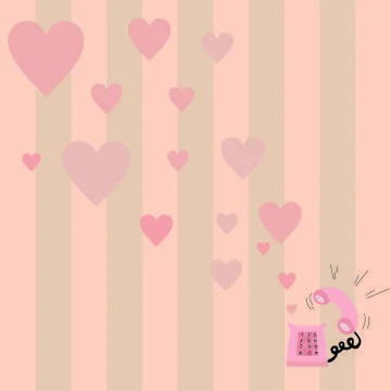 Pink ringing phone Stock Illustration