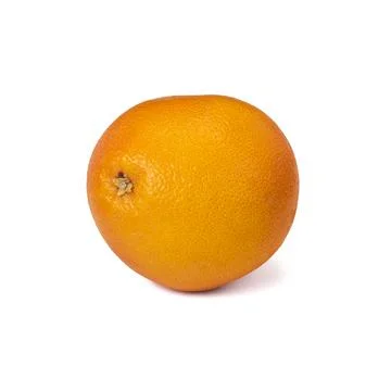 Pink ripe grapefruit slice on white isolated background Stock Photos