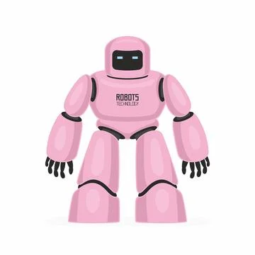 Pink robot Stock Illustration