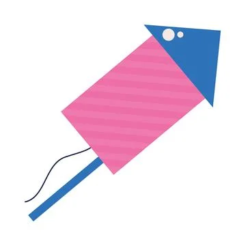Pink rocket firework Illustrazione stock