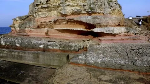 Pink rocks landscape Stock Footage 167586872