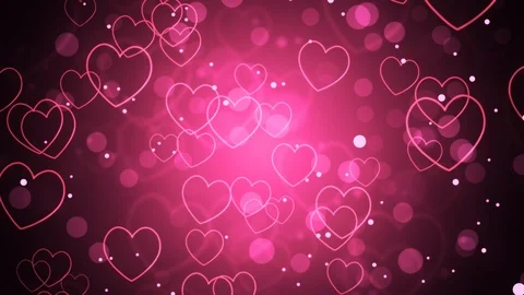 Pink Romantic Hearts Stock Footage 94852275
