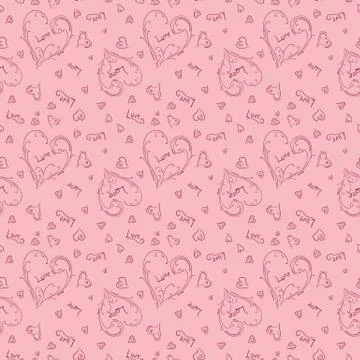 Pink romantic pattern Stock Illustration