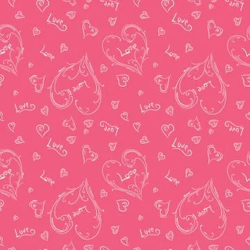 Pink romantic pattern Stock Illustration