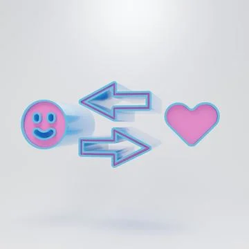 Pink Romantic relationship icon isolated on grey background. Romantic relat.. Stock Illustration