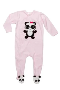 Pink romper with a pattern Pink romper with a pattern. Isolate on white. C... Stock Photos