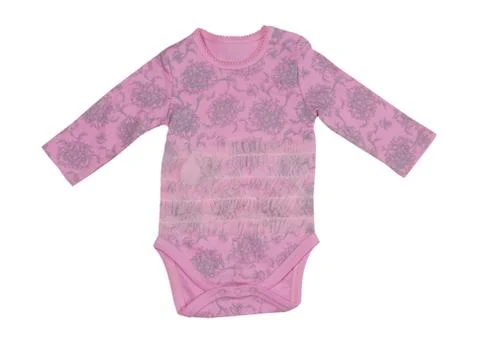 Pink rompers, isolate on white Stock Photos