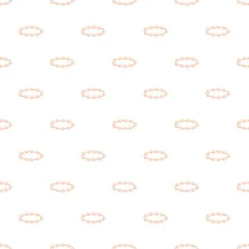 Pink rosary bead pattern for seamless christian background Stock Illustration