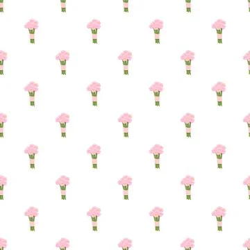 Pink rose bouquet seamless pattern for textiles 스톡 일러스트