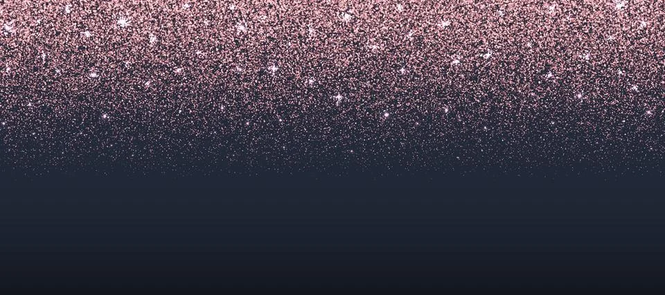 Pink rose dust spray shiny glitter particle effect Illustrazione stock