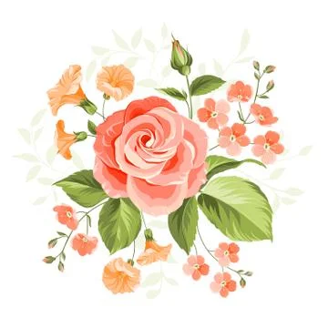 Pink rose. Stock Illustration