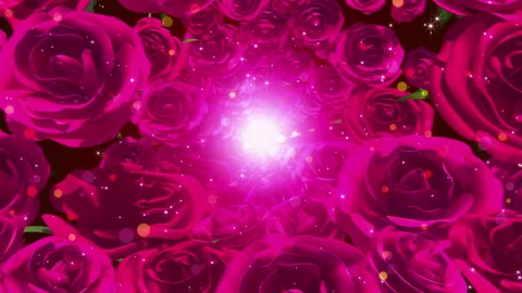 Pink Rose Particles Stock Footage 233113056