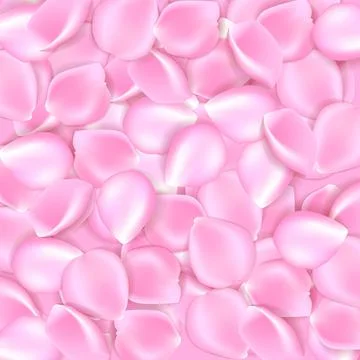 Pink rose petals background with sample text vector illustration. Pink rose Stock Illustration