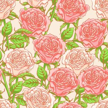 Pink roses Stock Illustration