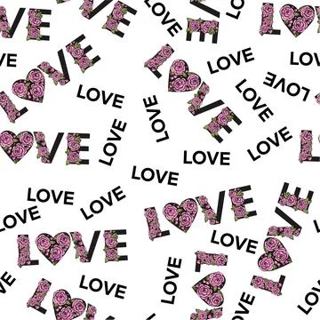 Pink roses pattern. Black background. and illustration Stock Illustration