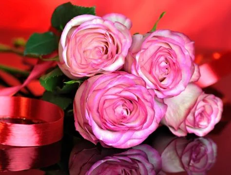 Pink roses Stock Photos