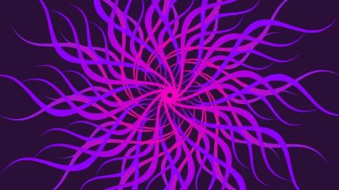 Pink rotating patterned colorful spiral, Abstract waves background. Stock Illustration