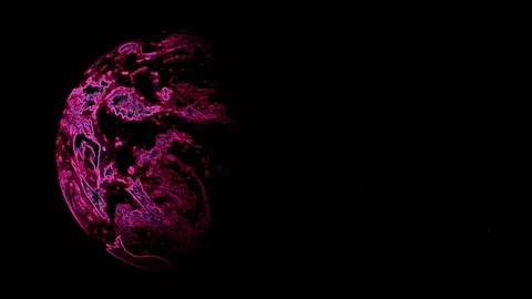 Pink Rotating Planet 스톡 동영상 131332733