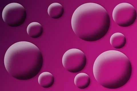 Pink round bubble balls shape foam bubbles liquid water fluid shiny soap ball Stock Illustration