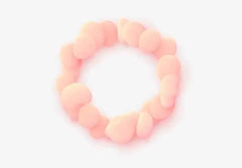 Pink Round sphere isolated background. Design elements of the liquid rounded  스톡 일러스트