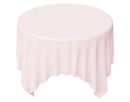 Pink round tablecloth with angles Stock Illustration