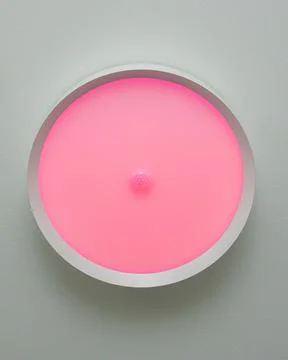 Pink Round Wall Light Fotos de archivo