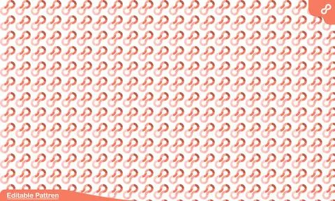 Pink rounded infinity loop pattern background Illustrazione stock