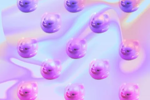 Pink rubber duck color pattern Stock Photos